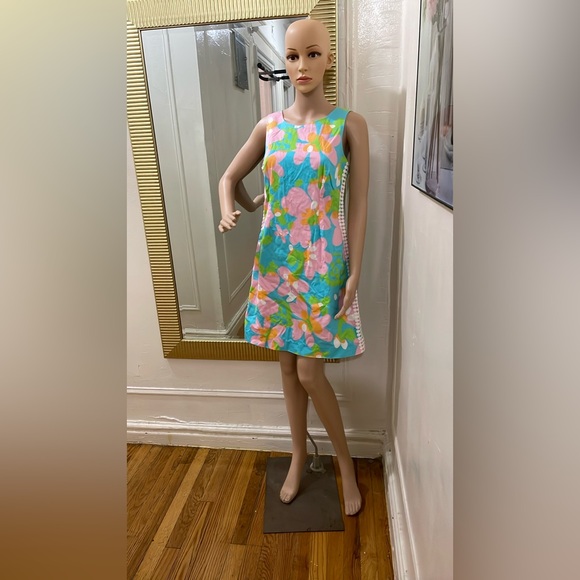 Lilly Pulitzer Floral Sleeveless Dress in Blue and Pink - Picture 12 of 15